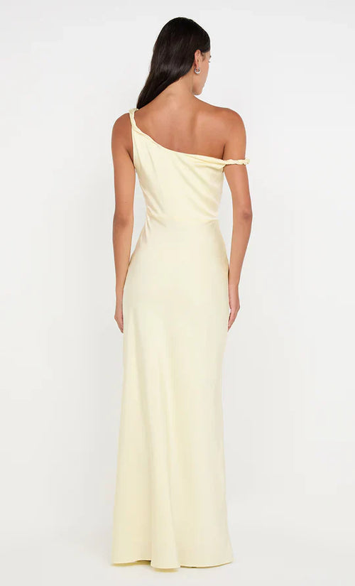 Fluid Sheath One Shoulder Sleeveless Asymmetrical Back Floor Length Female Prom Dress