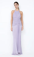 Gentle Sheath Halter Neck Sleeveless Open Back Floor Length For Ladies Evening Dress