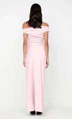 Gentle Sheath Off Shoulder Short Sleeve Ruched Back Floor Length For Ladies Prom Dress