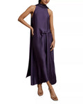 Glamorous A Line Halter Neck Sleeveless Cape Back High Low Prom Dress