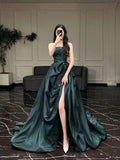 A-Line Strapless Sleeveless Maxi Prom Dress