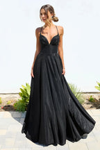 Glamorous A-Line Sweetheart Spaghetti Strap Lace Up Back Floor Length Prom Dress