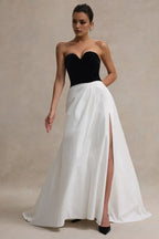 Glamorous Ball Gown Sweetheart Neck Sleeveless Bow Back Floor Length Evening Dress