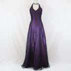Glamorous Ballgown Halter Neck Sleeveless Lace Up Back Beaded Floor Length Prom Dress
