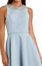 Glamorous High Low Ball Gown Jewel Neck Sleeveless Zipper Back Evening Dress