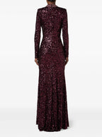 Glamorous Mermaid Deep V Neck Long Sleeve Zipper Back Floor Length Prom Dress