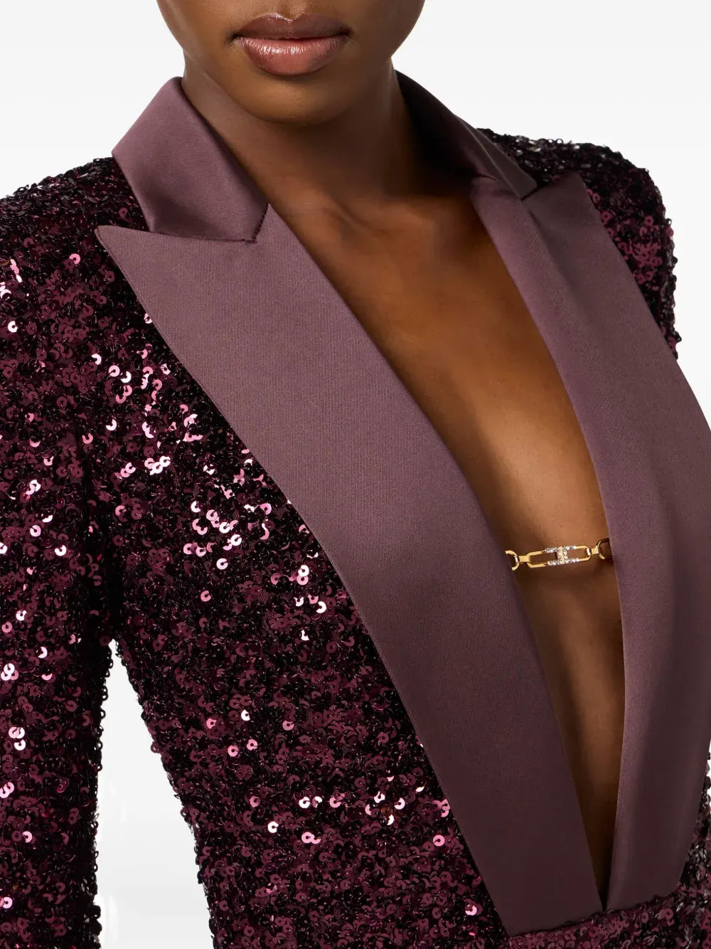 Glamorous Mermaid Deep V Neck Long Sleeve Zipper Back Floor Length Prom Dress