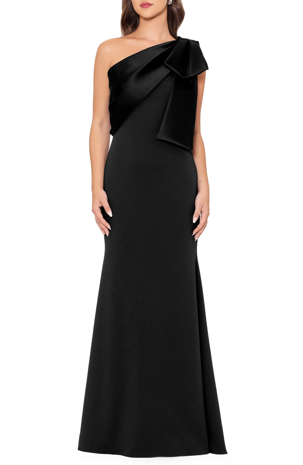 Glamorous Mermaid One Shoulder Sleeveless Zipper Back Floor Length Evening Dress