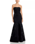 Glamorous Mermaid Strapless Embroidered Bodice Zipper Back Floor Length For Ladies Prom Dress