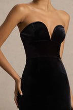 Glamorous Mermaid Strapless Sleeveless Zip Back Floor Length Evening Dress