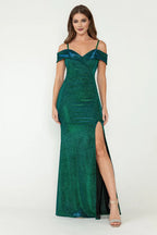 Glamorous Mermaid Sweetheart Off the Shoulder Open Back Floor Length Prom Dress