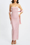 Glamorous Sheath Square Neck Spaghetti Strap Lace Up Back Sequin Floor Length For Adults Prom Dress