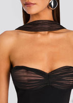 Glamorous Sheath Strapless Sleeveless Bow Back Floor Length Plus Size Evening Dress