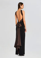 Glamorous Sheath Strapless Sleeveless Bow Back Floor Length Plus Size Evening Dress