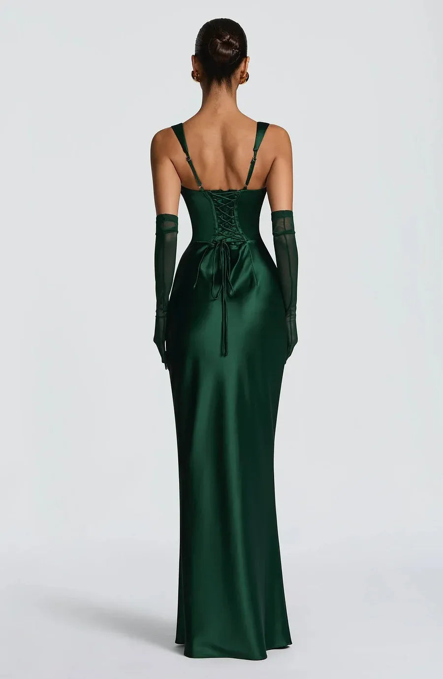 Square Neck Corset Mermaid Maxi Dress