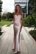 Strapless Beaded Corset Mermaid Maxi Dress