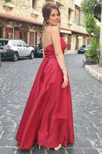 Strapless Cutout A-Line Maxi Prom Dress