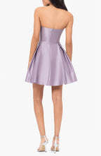 Glamorous Strapless Sweetheart Neck Pleated Back Short Length Homecoming Dress