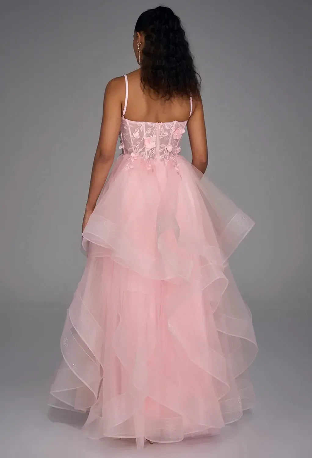 A-line V Neck Sleeveless Backless Floor Length Prom Dress