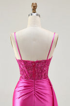 Mermaid Corset Sleeveless Appliqued Floor-Length Prom Dress