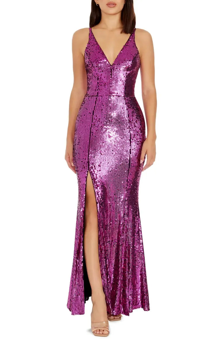 Mermaid Deep V-neck Sleeveless Floor-Length Prom Dress