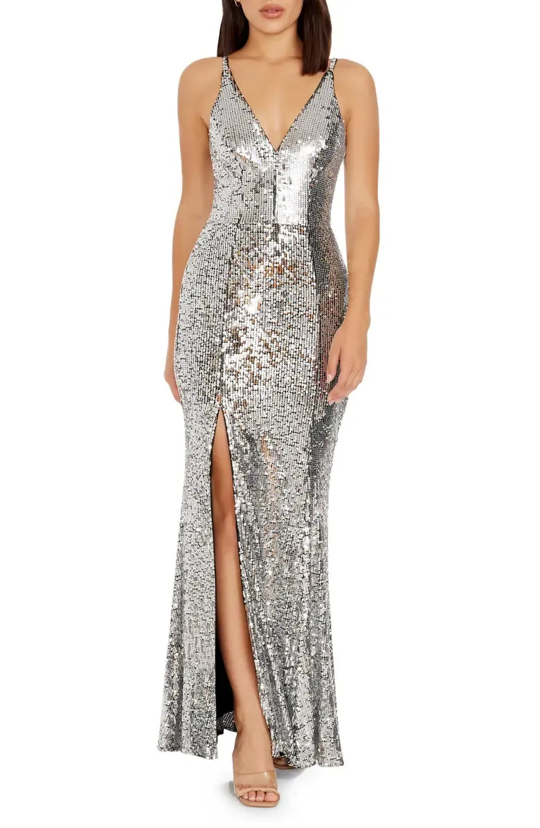 Mermaid Deep V-neck Sleeveless Floor-Length Prom Dress