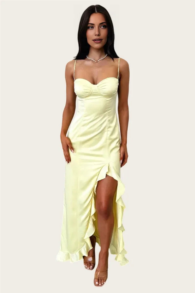 Mermaid/Trumpet Spaghetti Straps Sleeveless Floor-Length Prom Dress