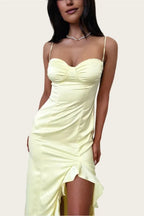 Mermaid/Trumpet Spaghetti Straps Sleeveless Floor-Length Prom Dress