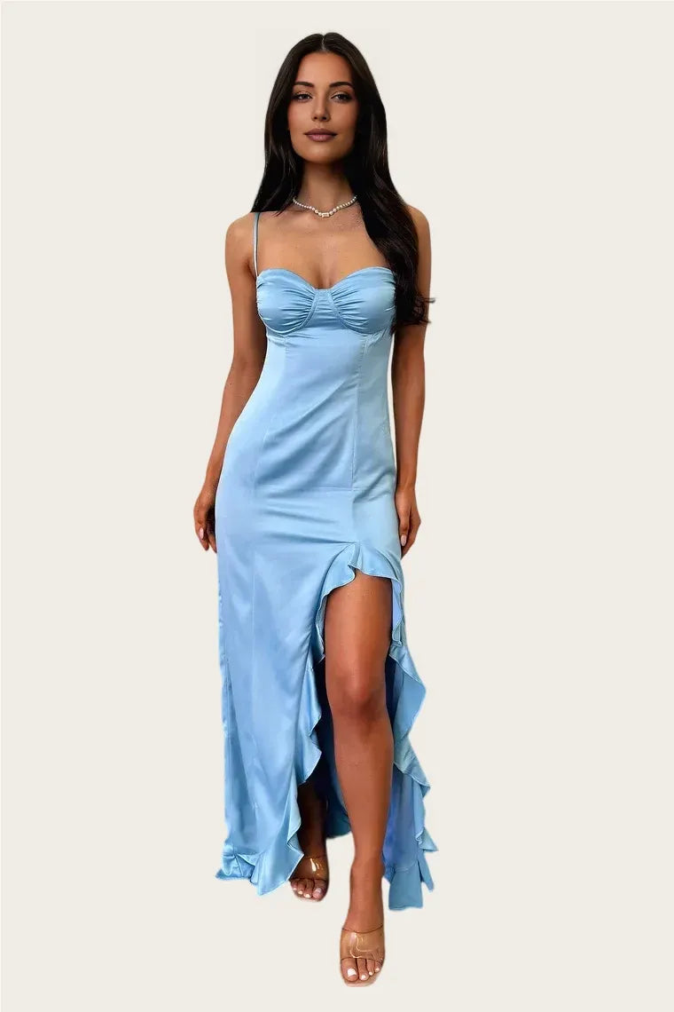 Mermaid/Trumpet Spaghetti Straps Sleeveless Floor-Length Prom Dress
