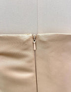 Glamorous Sheath Off-Shoulder Long Sleeve Sequin Embellished Champagne Floor-Length Prom Dress For Women Ready To Ship