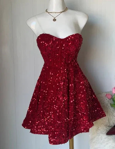 Strapless Skater Mini Dress