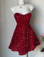 Strapless Skater Mini Dress
