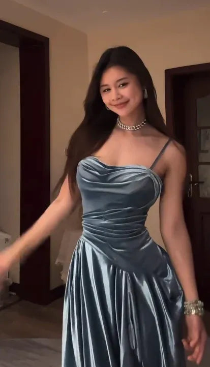 Strapless Sleeveless Ruched A-Line Prom Dress