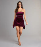 Glitter A-Line/Princess Strapless Sleeveless Backless Short-Mini Homecoming Dresses