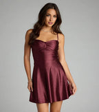 Glitter A-Line/Princess Sweetheart Sleeveless Backless Short-Mini Homecoming Dresses
