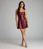 Glitter A-Line/Princess Sweetheart Sleeveless Backless Short-Mini Homecoming Dresses