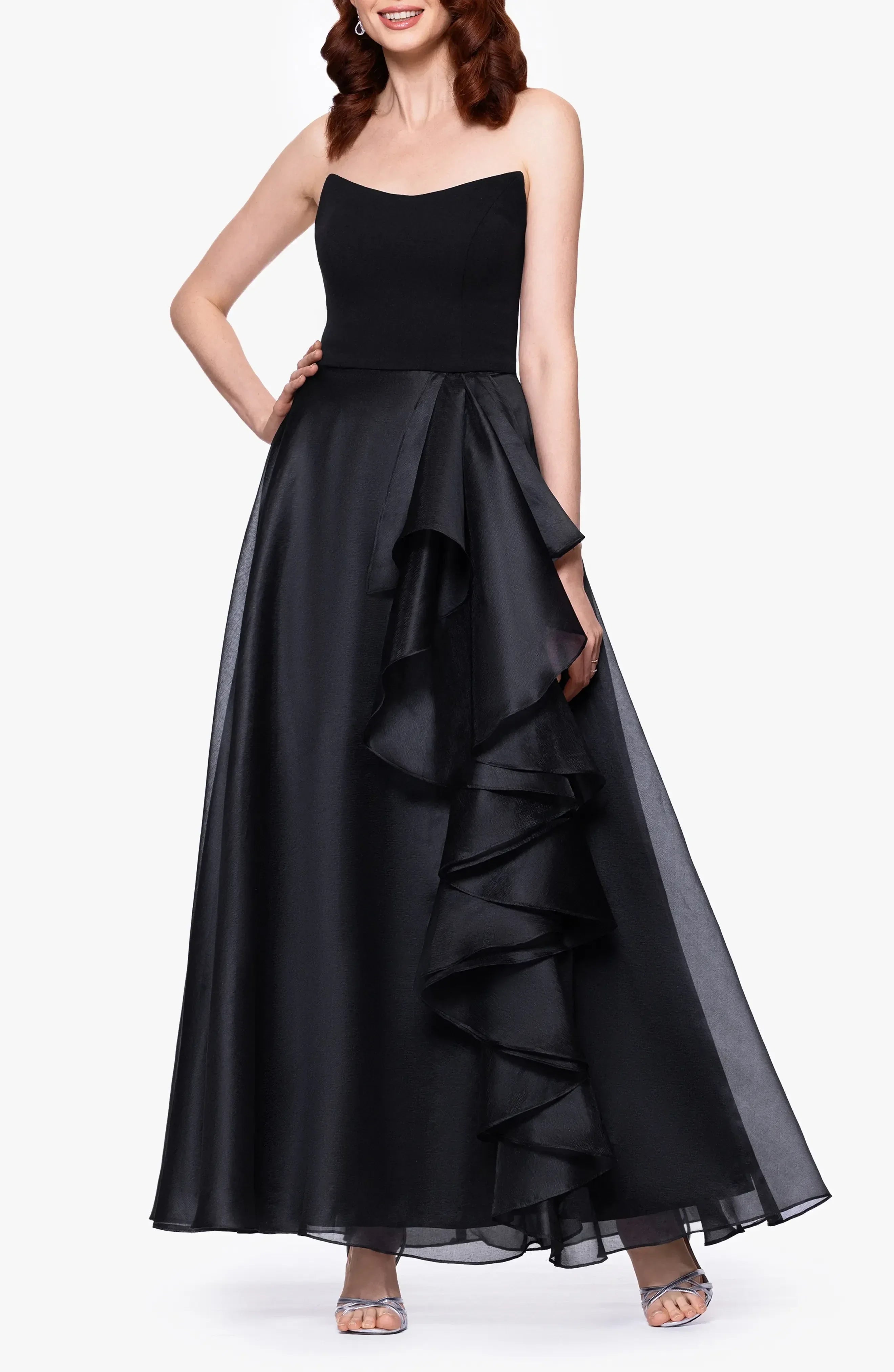 Gorgeous Ball Gown Strapless Sleeveless Zipper Back Floor Length Evening Dress