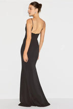 Gorgeous Mermaid Cowl Neck Sleeveless Open Back Floor Length Plus Size Prom Dress