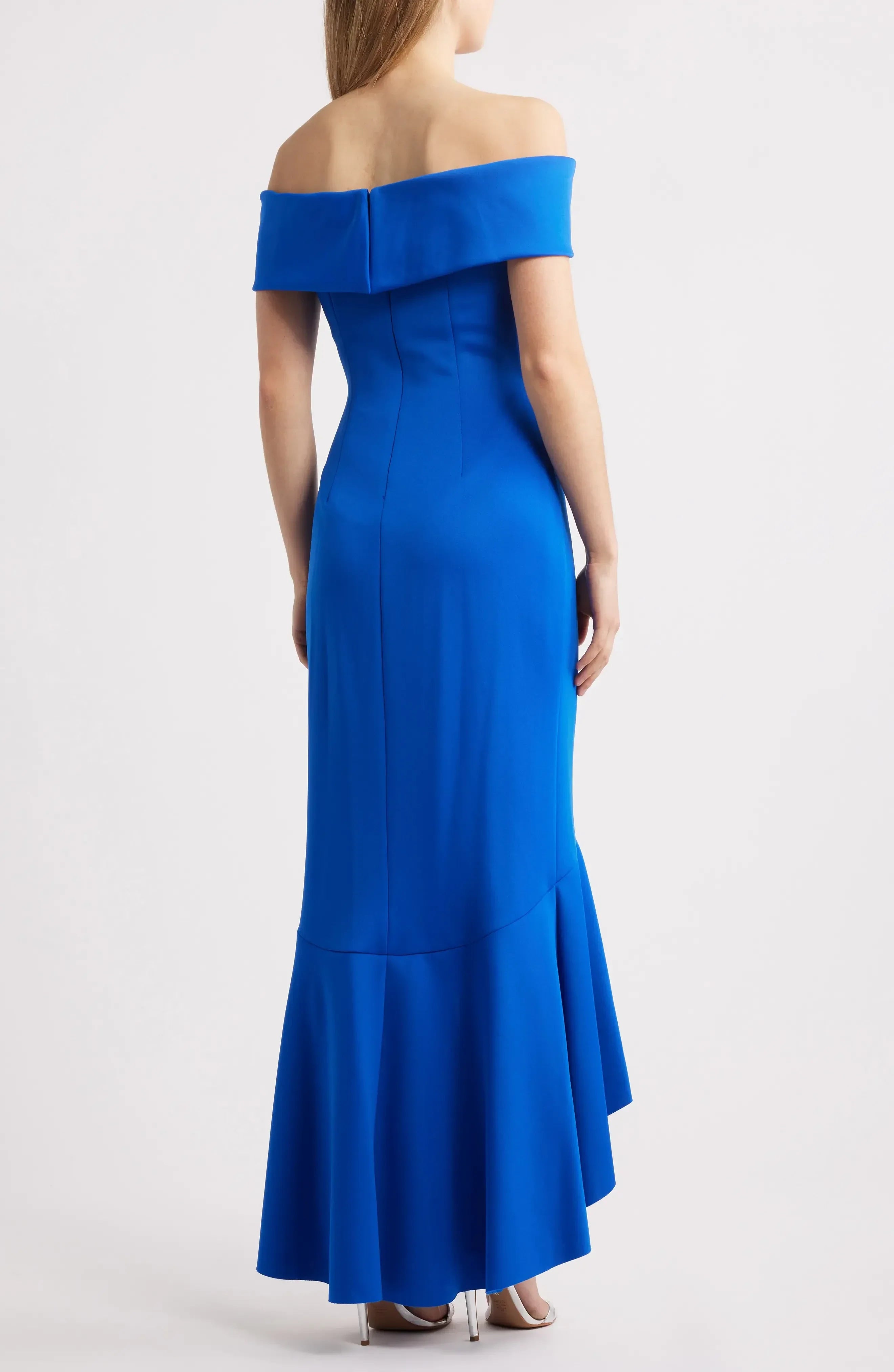 Gorgeous Mermaid Off Shoulder Sleeveless Solid Back Floor Length Evening Dress