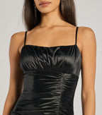 Gorgeous Mermaid Square Neck Spaghetti Strap Zipper Back Floor Length Prom Dress