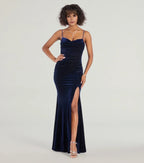 Gorgeous Mermaid Sweetheart Neck Spaghetti Strap Zipper Back Floor Length Prom Dress