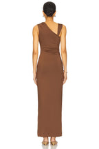 Alluring Sheath One Shoulder Sleeveless Ruched Back Floor Length Evening Dress