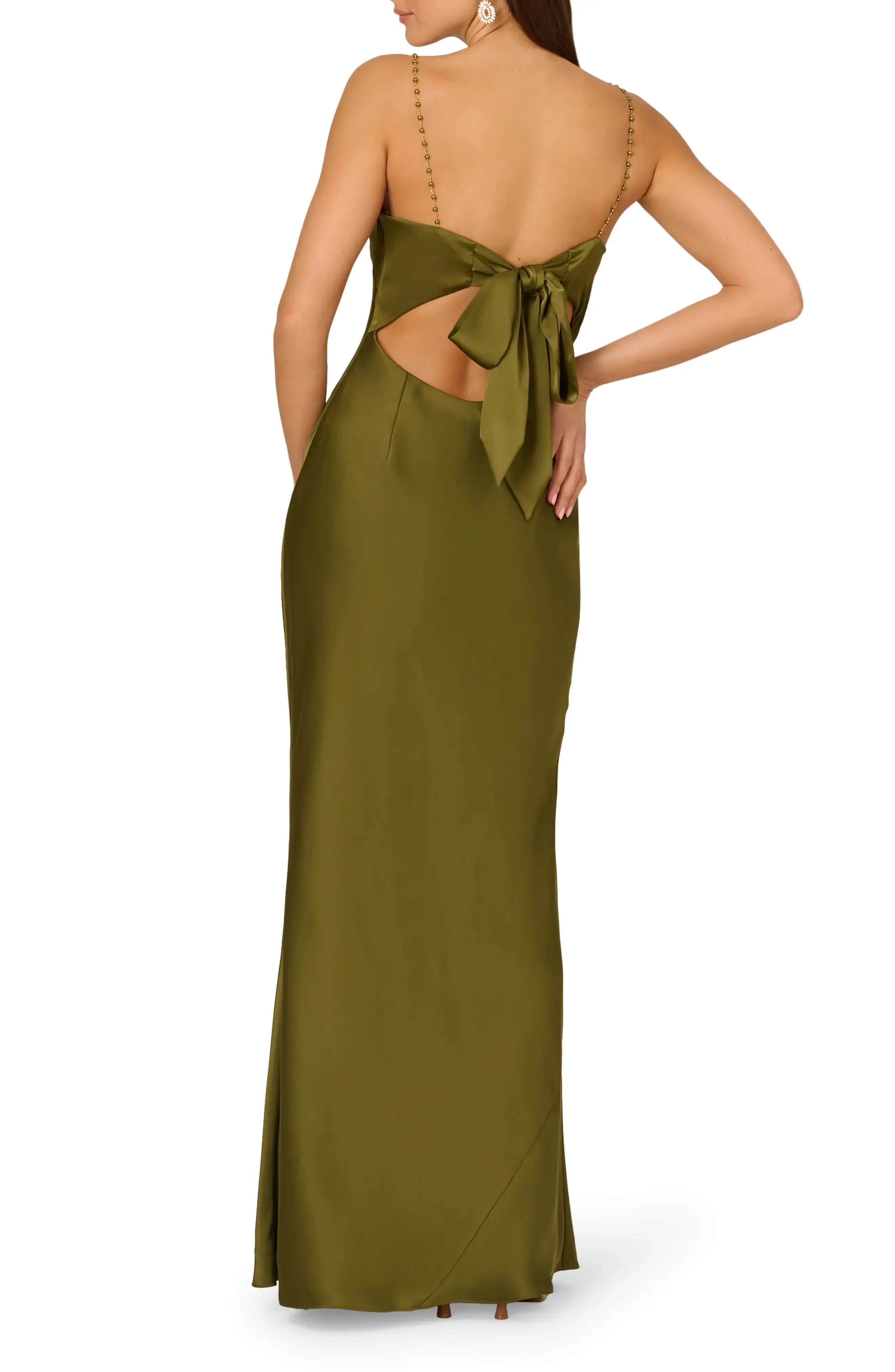 Gorgeous Sheath Square Neck Sleeveless Tie Back Floor Length Evening Dress