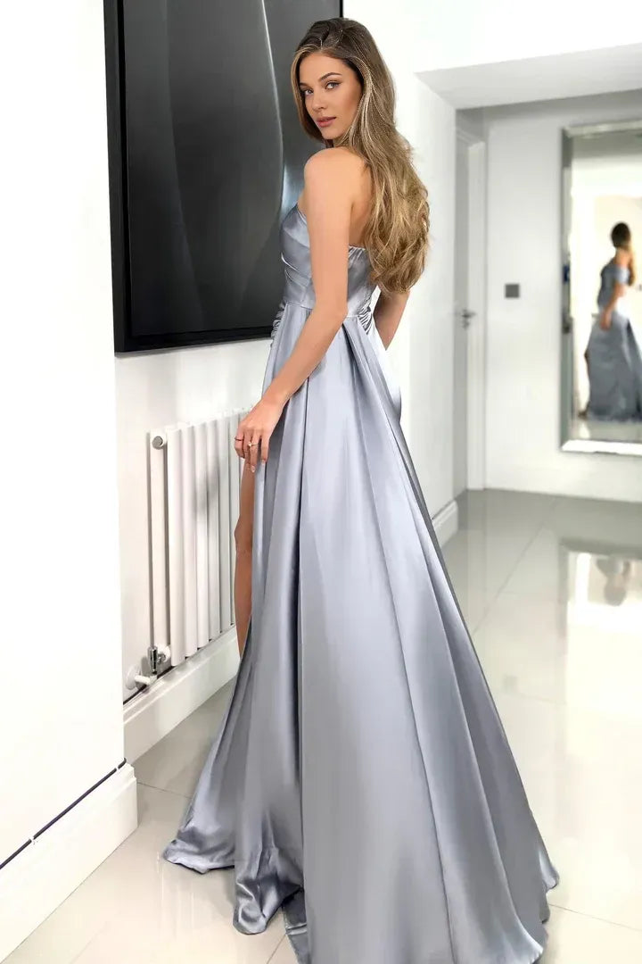 Sheath/Column Off the Shoulder Sleeveless Floor-Length Prom Dress