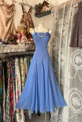 Graceful A-Line Straight Neck Sleeveless Zipper Back Ankle-Length Cocktail Dress