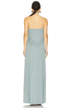 Graceful Column Strapless Sleeveless Open Back Floor Length Evening Dress