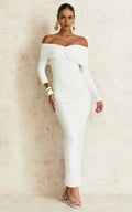Graceful Mermaid Off Shoulder Long Sleeve Ruched Back Floor Length Plus Size Evening Dress