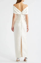 Graceful Sheath Off Shoulder Sleeveless Zipper Back Floor Length Evening Dress