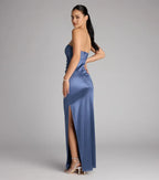 Graceful Trumpet Strapless Sleeveless Open Back Floor Length Prom Dress