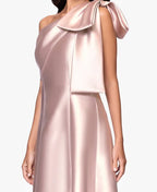 Graceful A-Line One Shoulder Sleeveless Pleated Floor-Length Prom Dress